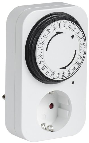 Розетка-таймер механическая IEK РТМ-2 15мин 24ч 96On/Off 16А IP20 белый картинка